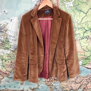 Vintage Two Button Velvet Blazer